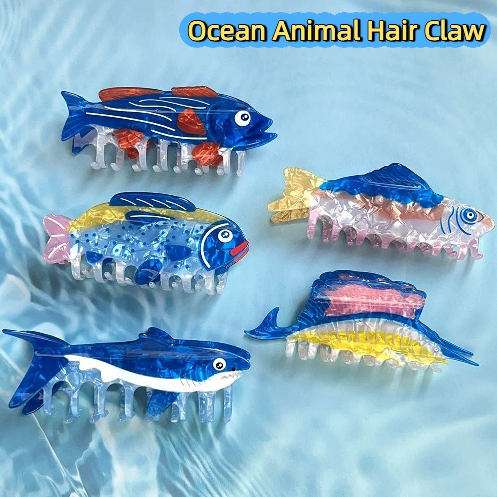 Hairpin Ocean Animal Hair Claw - Lifestyle Of Korean ulasan dan harga