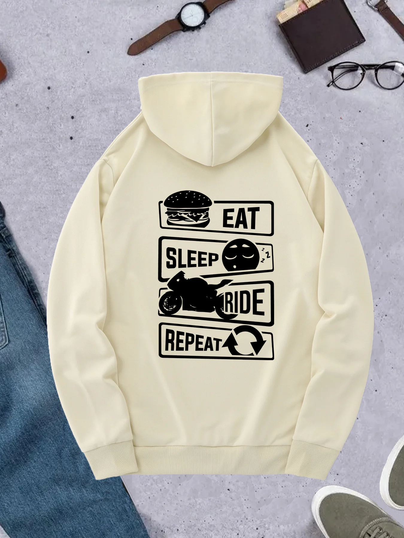 Korean Trend Men Hoodie Eat Sl - Korean Lifestyle Trends ulasan dan harga